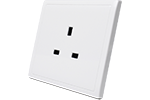 13A socket with switch and light