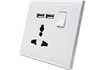 13A switched socket with 2 USB