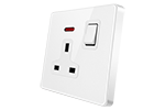 13A socket with switch and light