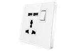 13A multi-switch socket with 2USB