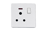 15A socket with switch and light