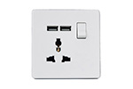 13A multi-socket with 2USB