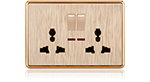 13A multi- socket with switch and light